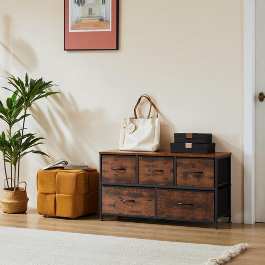 Dresser for Bedroom with 5 Drawers and Organizers