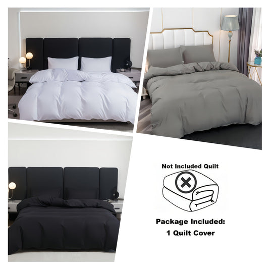 Single Soft Solid Color Duvet Cover  Bedroom Essential