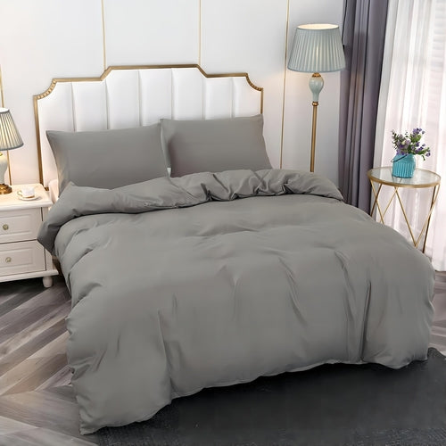 Single Soft Solid Color Duvet Cover  Bedroom Essential